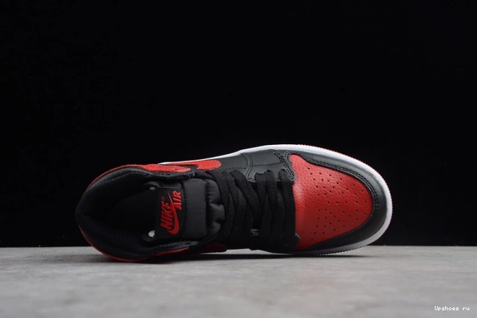 High Kids 555088  Black Bred Jordan OG Air Red Retro 001 1 Banned 0810